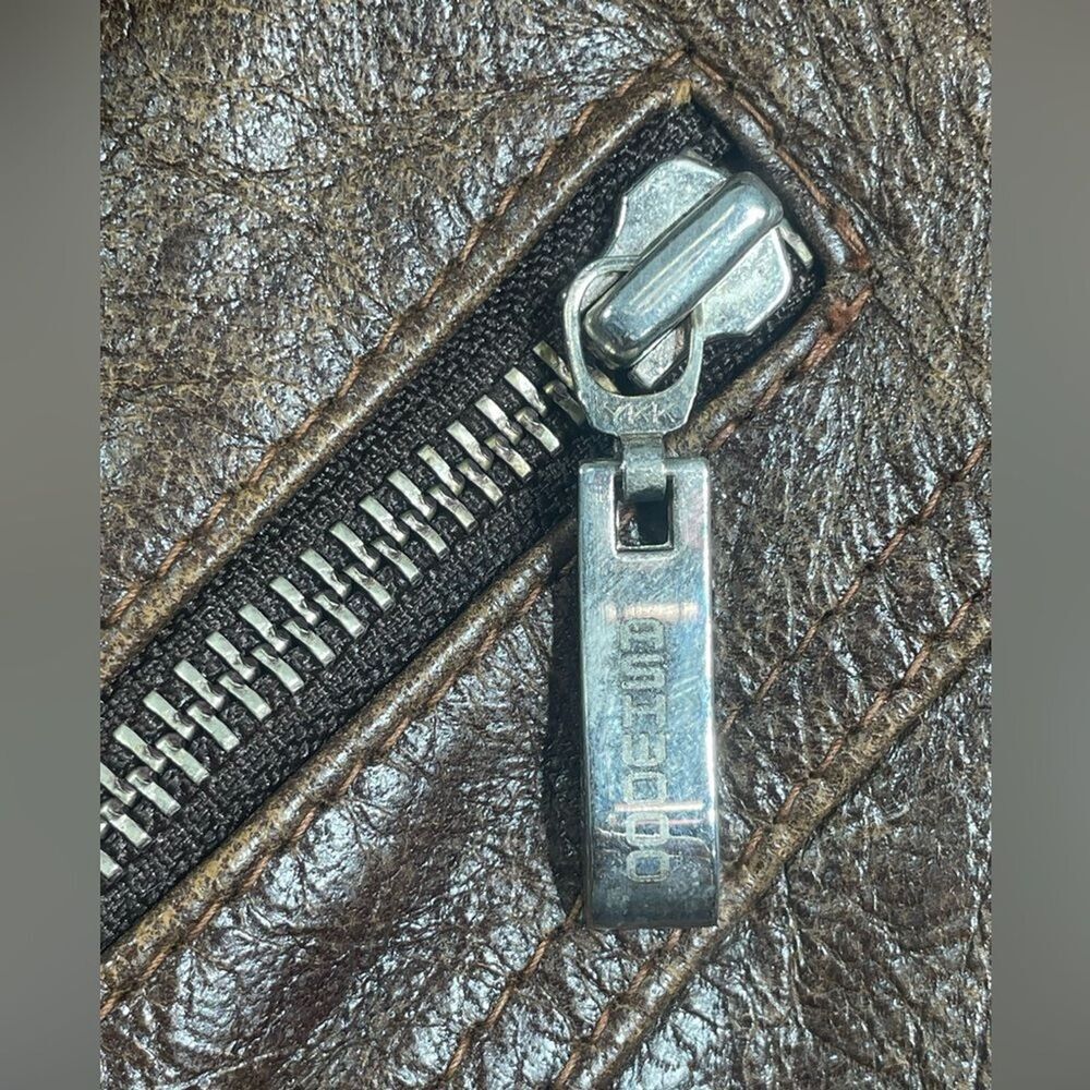(P1) Ashwood Vintage Y2K Multi-Pocket Biker Leather Jacket Size S - Picture 9 of 16